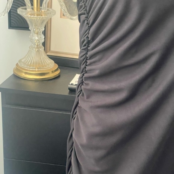 Zara Elegant Strapless Black Dress midi dress size extra large - Picture 4 of 12